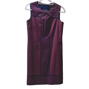 Etcetera Women’s 4 Sleeveless Navy Red Purple Evening Office wedding Guest Dress